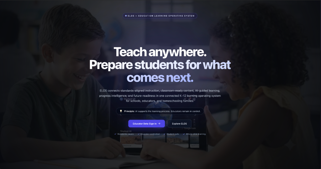 ELOS - Education Learning Operating System platform interface